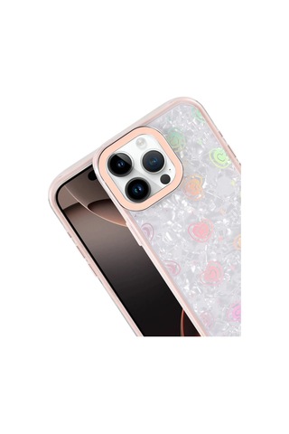 Apple Uyumlu iPhone 14 Pro Max Lumi Desenli Kapak - Pembe