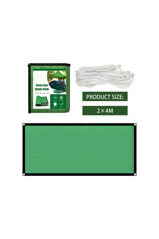 Maiyame 2x4m Yeşil Bahçe Gölgesi Ağı - Uv Koruma, Isı Engelleme, Hava Akışı Sağlar - Balkon, Teras, Havuz İçin Çok Renkli