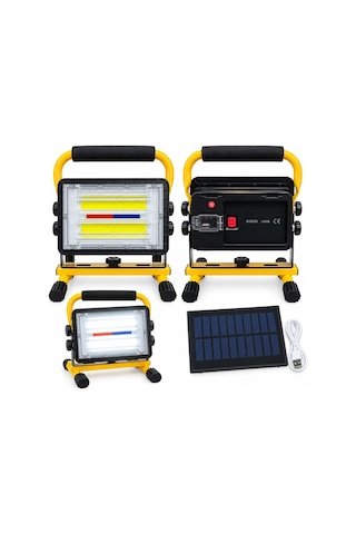 Carub 4500203 Lambada Solar 30w Güneş Enerjili Led Projektör 16000mah Şarjlı 4 Modlu Taşınabilir Kamp Ve Çalışma Lambası