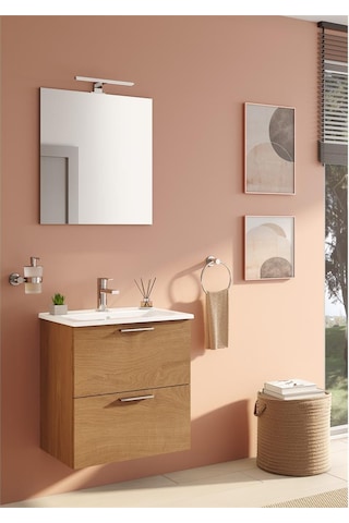 VitrA Mia Banyo Dolabı Seti 60 Cm Çekmeceli Altın Meşe 67092 Diğer
