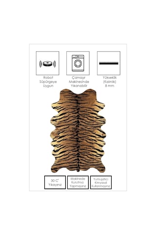 West Home Dijital Baskı Yıkanabilir Kaymaz Taban Post Halı Salon Halısı Mutfak Halısı Wh 175 Sand