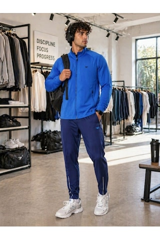 Cross Time Erkek Mavi Slim Fit Eşofman Takımı