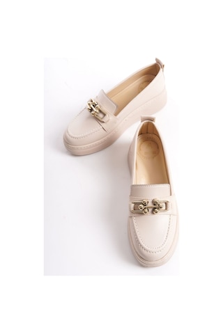 D602 Günlük Ortopedik Garantili Kadın Loafer Ayakkabı Nut