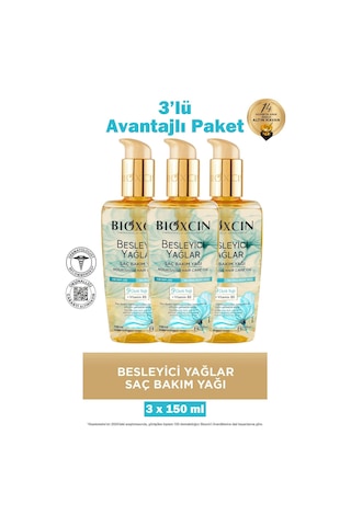 Bioxcin Besleyici Yağlar Saç Bakım Yağı 150 Ml 3 Adet