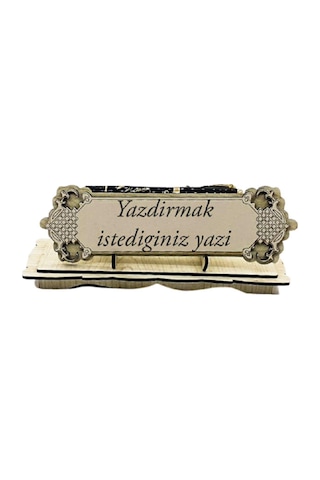 Kişiye Özel Ofis Hediye Seti-oskar-besmele Kabartmalı Kalem- İsimlik
