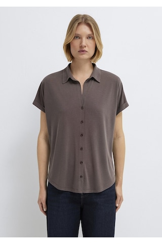Mavi - Soft-premium Kahverengi Tencel Modal Karışımlı Gömlek 168081-87537