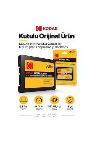 X150 960gb 2.5 İnç Sata Iıı Ssd 520 Mb/s Okuma 500 Mb/s Yazma Hızlı Ssd