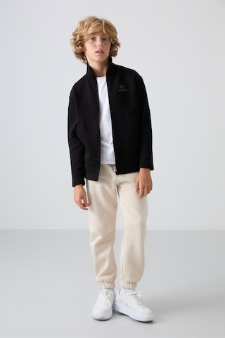 Tommy Life Siyah Pamuklu Kalın İçi Tüylü Yumuşak Dokulu Standart Fit Nakışlı Erkek Çocuk Sweatshirt - 11245 Siyah