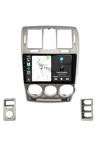 Hyundaı Getz 9" İki Tip Birleşik Uyumlu Androıd Multimedya Gerçek 2/32 Kablosuz Carplay Geri Görüş Kameralı 9"