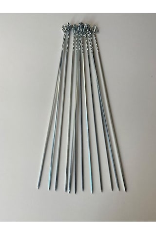 Mobilreyon 15 Adet Kare Ciğer Şişi 50 Cm, Et Mangal Şiş Uzunluk 50 Cm, Kalınlık 3 Mm Diğer