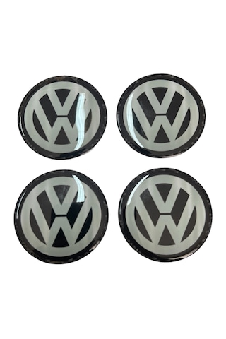 Volkswagen Jant Göbeği 4 Lü Oto Universal Jant Göbeği Damla Etiket 3d Jant Arması Damla Sticker Seti Çok Renkli