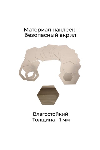 Dommarket Ayna Duvar Çıkartması İç Mekan Petekli 40 Adet 458283794 Gri