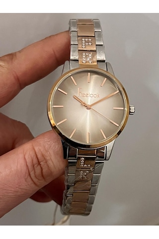 Freelook Fl-64389 Çelik Kordon Ve Kasa 5 Atm Su Geçirmez Kadın Kol Saati Rose Gold
