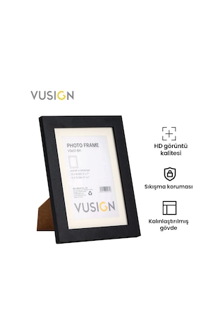 Vusıgn Mdf Siyah Masaüstü Ve Duvar Askılı Çerçeve Fotoğraf Çerçevesi 3'lü Set
