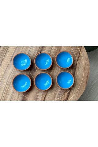 Athstore Mavi Sosluk Reçellik Çerezlik Lokumluk Kase 6 Lı Set Mavi
