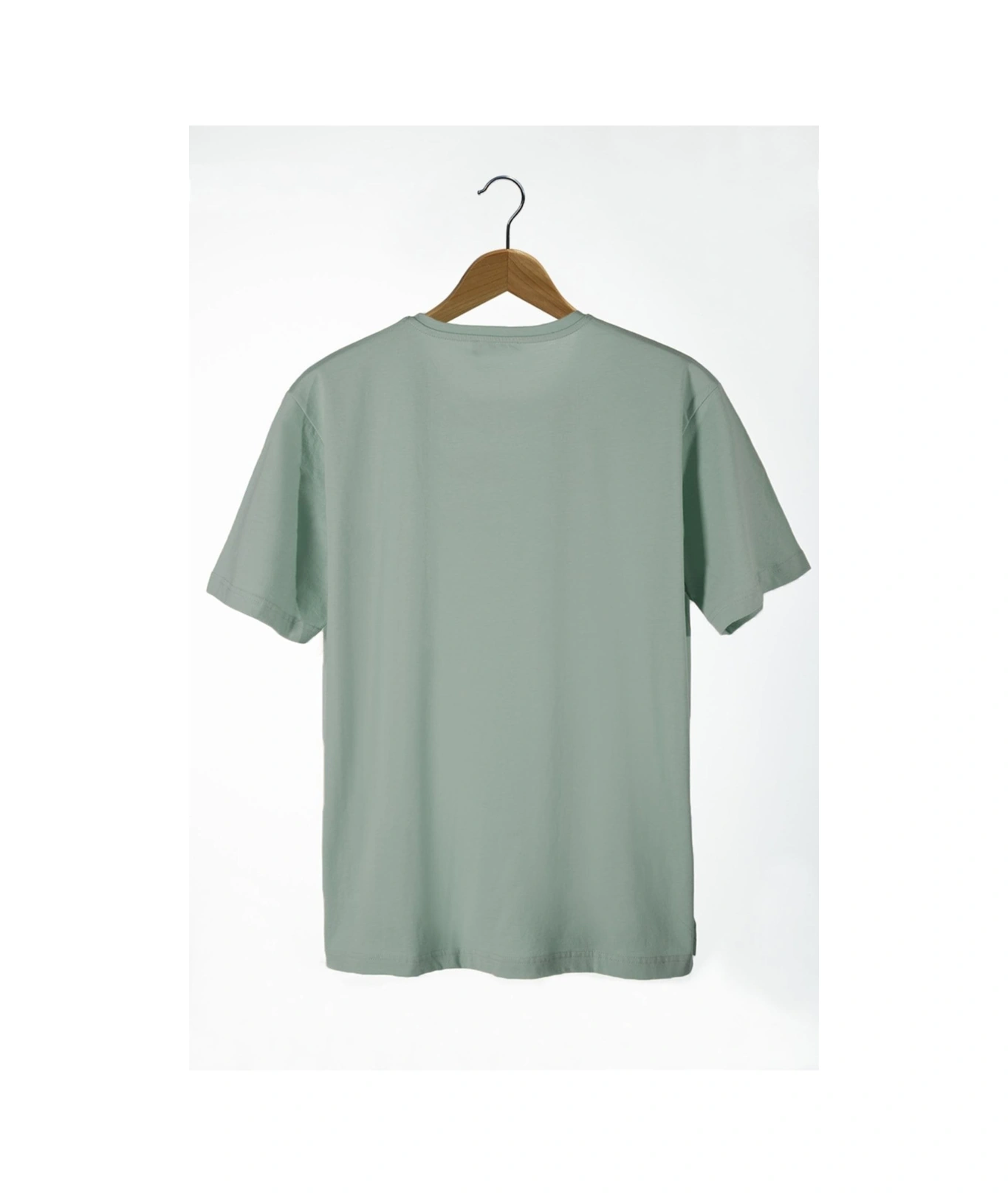 Veaven Unisex Mint Yeşil Önü Renkli Astronot Baskılı Bisiklet Yaka Oversize Pamuklu T-shirt Mint Yeşil