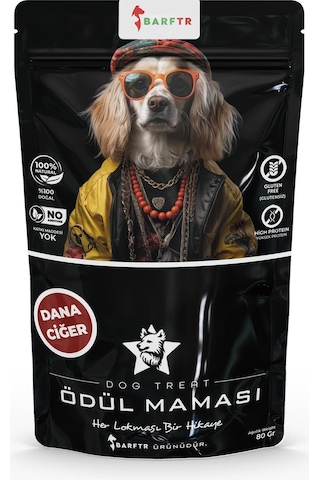 Barftr Dana Ciğer Parçaları Atıştırmalık Ödül Maması 80 G