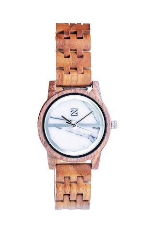 Zebrino Zbr-mr-wm White Marble Ahşap Erkek Kol Saati 45 Mm