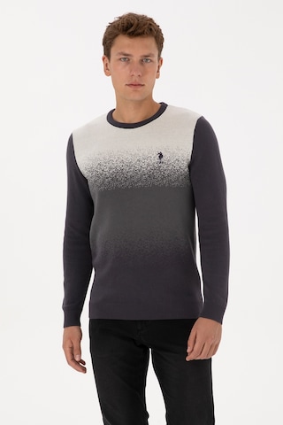 U.S. Polo Assn. Erkek Regular Fit Bisiklet Yaka Antrasit Kazak 50314985-VR006