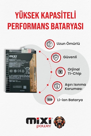 Xiaomi Poco X7 Pro Uyumlu Tam Kapasite Batarya