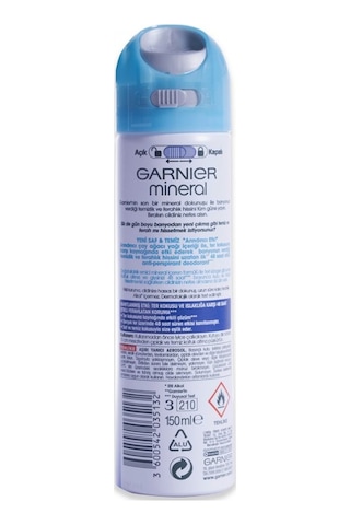 Garnier Mineral Saf & Temiz Etki Kadın Sprey Deodorant 150 ML
