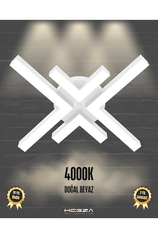 Arana Beyaz Kasa, Doğal Beyaz Işık Modern Plafonyer Led Avize Beyaz