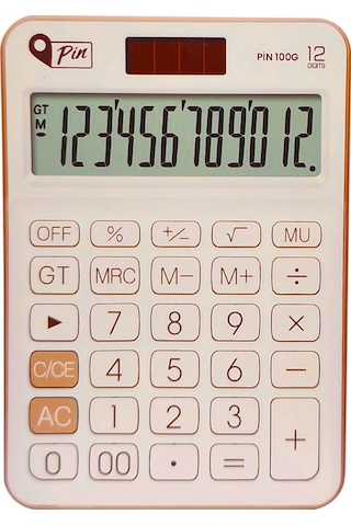 Pin Masaüstü Hesap Makinesi 100G 12 Hane