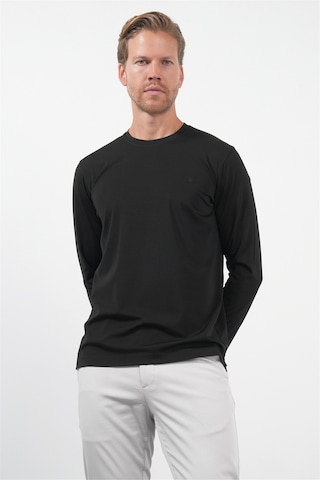 İmza Siyah Bisiklet Yaka Uzun Kol Örme Standart Fit Esnek Sweatshirt 1013260150