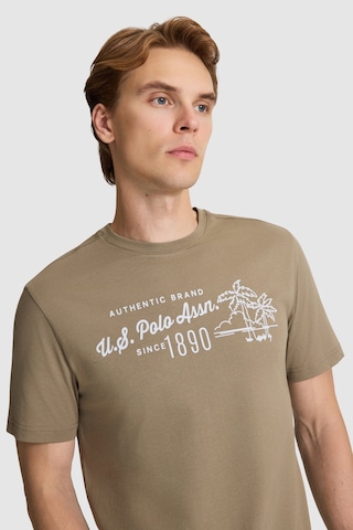 U.S. Polo Assn. U.s. Polo Assn. Erkek Haki Tişört 50327202-vr027