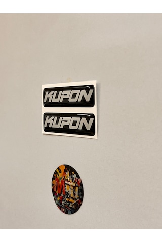 Kupon Damla Sticker Etiket 3d Damla Silikon Direk Arması Kupon Epoksi Sticker 2adet 6x2cm siyah