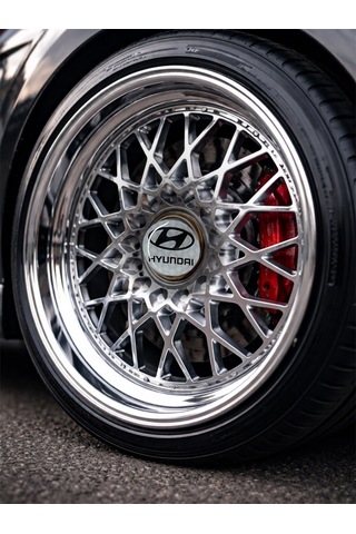 Hyundai Jant Göbeği Damla Etiket 4 Lü Oto Universal Jant Göbeği 3d Jant Arması Damla Sticker Seti Çok Renkli
