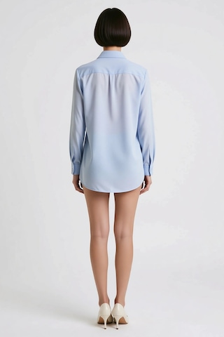 Benerly Kadın A Line Midi Etek Yırtmaçlı Kemerli Şifon Dokuma %100 Polyes Gri
