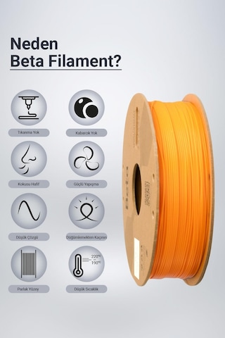 Beta Pla+ Filament Coral Orange