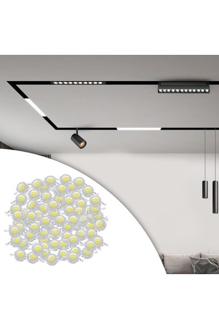 Trendooze Homyl Projektör Led Boncuk Çip, 100x, 3w Beyaz, Yüksek Parlaklık