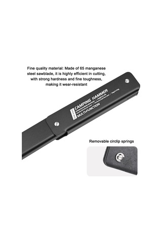 Shinetrip Açık Kamp Yürüyüş Piknik Katlanır El Testere Taşınabilir Siyah