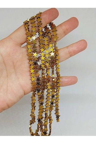 Hematit Taşı Yıldız Şekilli 2.5 6mm Dizi 56046 Çok Renkli