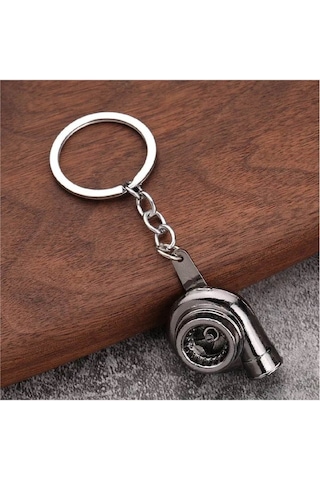 Mega Oto Market Oto Araba Anahtarlık Turbo Metal Krom