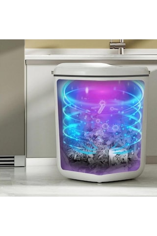 Akıllı Teknolojik Antibakteriyel Sensörlü Çöp Kovası 20 Litre Beyaz