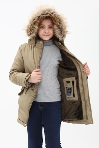 Benitto Kids Kız Çocuk Kaban 51256-Haki