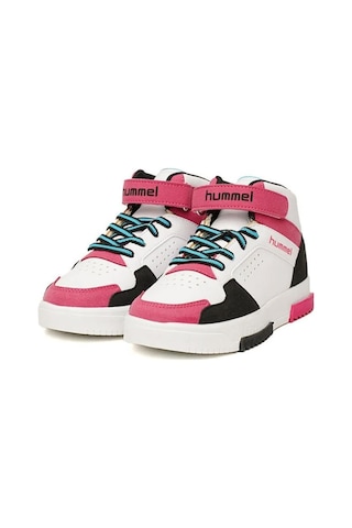 Hummel Courfu Jr 900553-9047 Beyaz & Siyah & Pembe Kız Çocuk Günlük Spor Ayakkabı 001