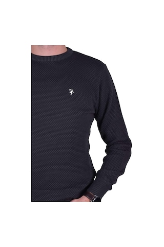 Erkek Füme Bisiklet Yaka Kazak, Ot-Kzk-20012 Füme