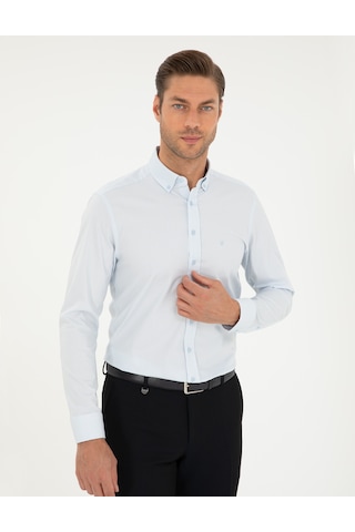 Pierre Cardin Erkek Açık Mavi Gömlek Desenli 50295909-vr003 Açık Mavi