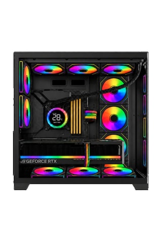 Gametech Prıme Pro 8x120mm Argb Aynalı Fanlı Kumandalı Siyah Bilgisayar Kasas