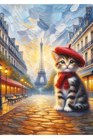 Art Puzzle Sanatçı Kedi Paris Te 260 Parça Puzzle