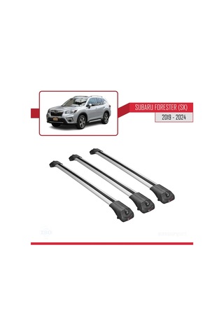 Subaru Forester Sk 2019 Ve Sonrası İle Uyumlu Ace-1 Ara Atkı Tavan Barı Gri 3 Adet Bar