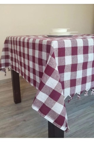 Çok Amaçlı Piknik Masa Örtüsü Sofra Bezi Bordo 150x150