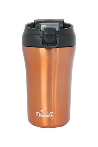 Morning 400 Ml Paslanmaz Çelik Termos Mug Çift Işlevli Sızdırmaz Kapaklı Siyah Sı232021 Diğer