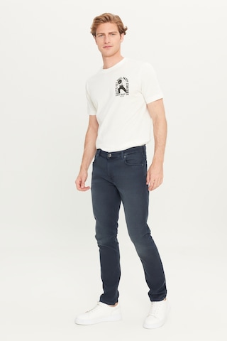 Lee Luke Slim Fit Dar Kesim Normal Bel Pamuklu Esnek İndigo Jean Denim Pantolon Mavi