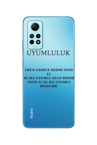 Xiaomi Redmi Note 12 Pro 4g Uyumlu Kılıf Esnek Silikon Telefon Kılıfı Ve Temperli Cam Ekran Koruyucu Resimde Görünen