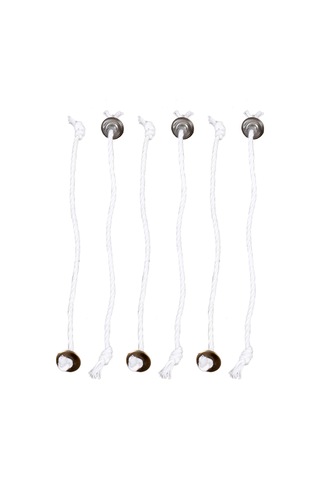 X-perk Kopçalı Kandil Fitil Fitili İp Kalınllığı 4 Mm 6 Adet Set Sku: Smg8690010212016 Açık Gri